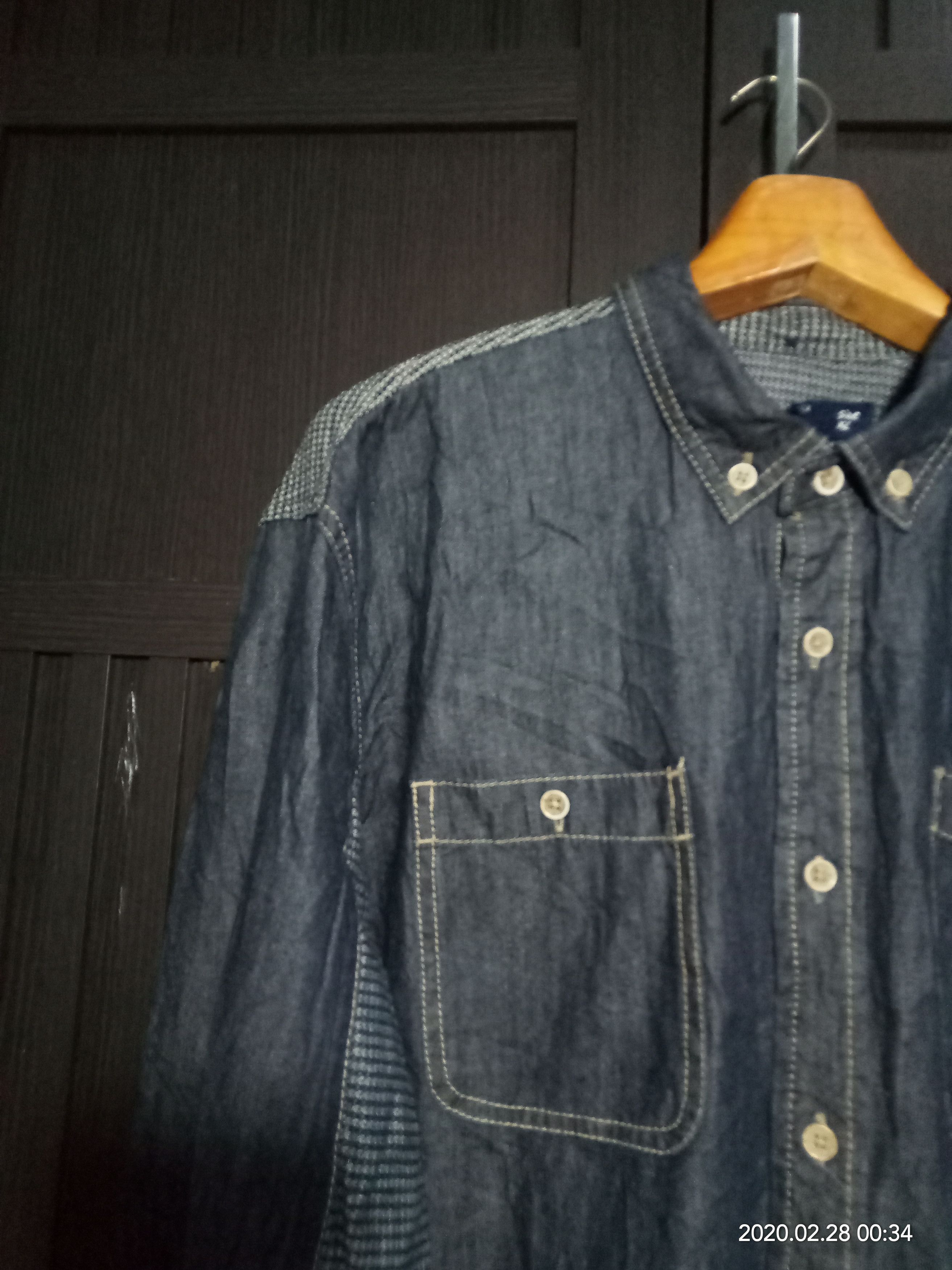 Denime Vintage Chambray Giordano Denim n oshkosh flannel fabric Size US XL / EU 56 / 4 - 6 Thumbnail