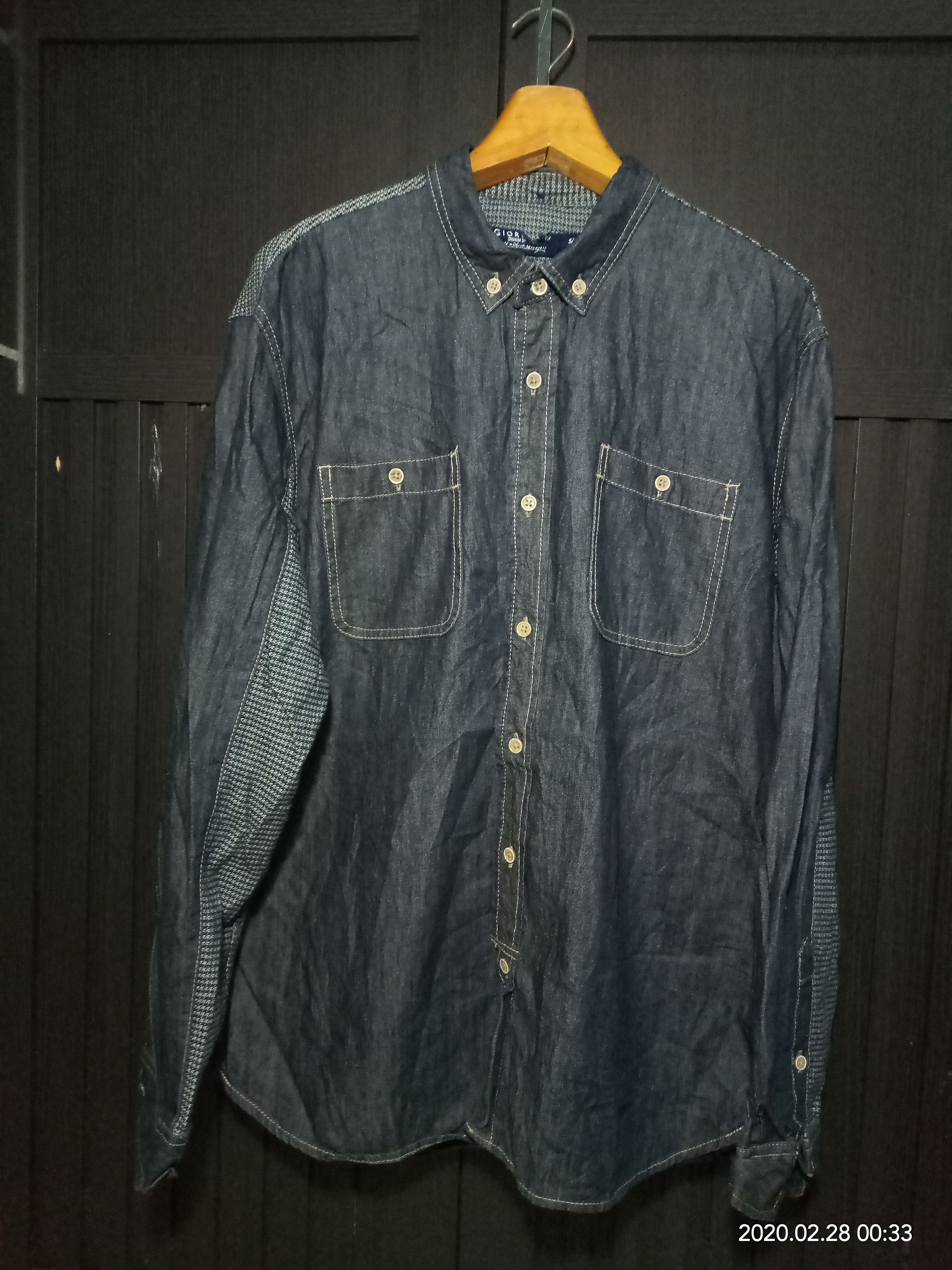 Denime Vintage Chambray Giordano Denim n oshkosh flannel fabric Size US XL / EU 56 / 4 - 1 Thumbnail