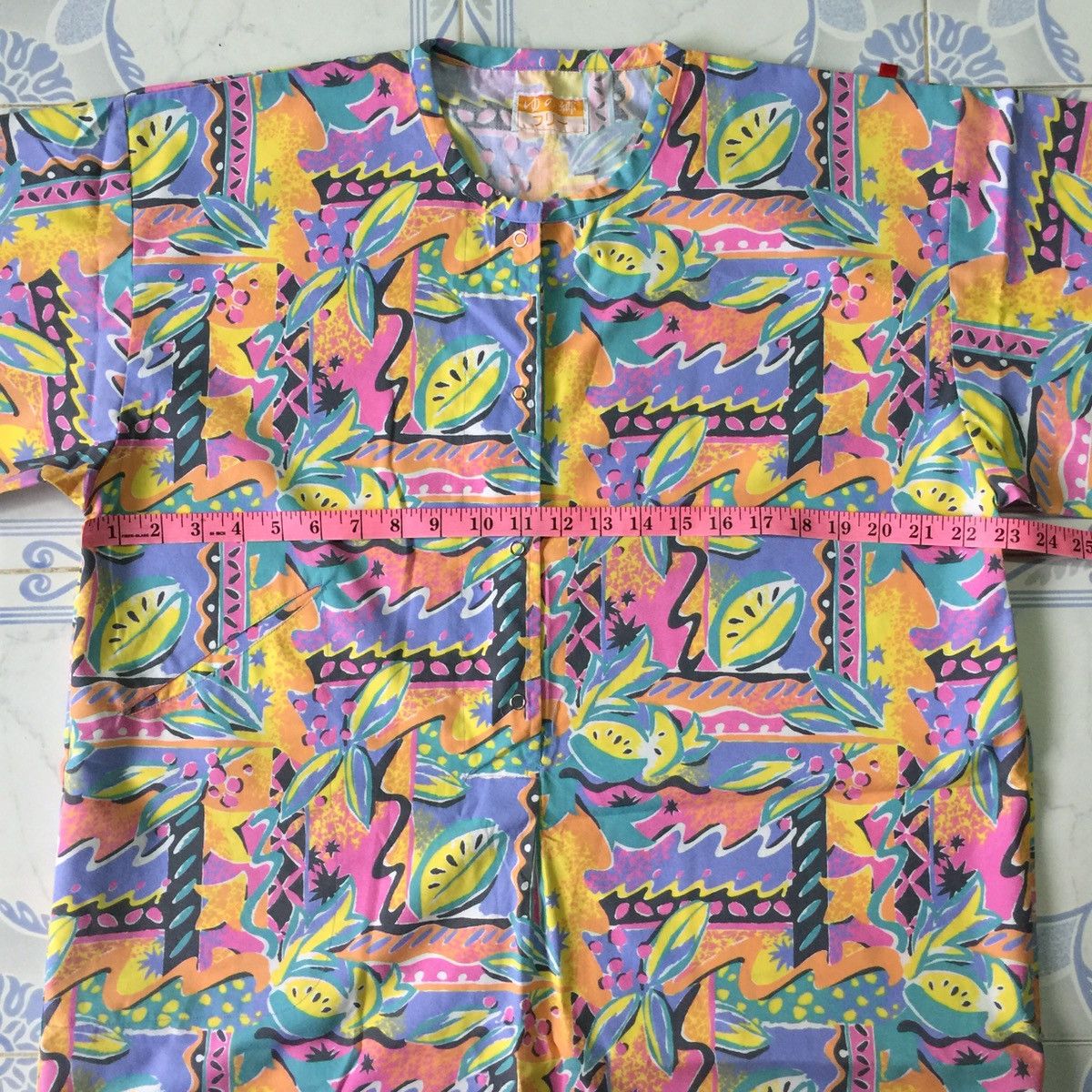 Japanese Brand Colourful half buttons long shirt Size US M / EU 48-50 / 2 - 7 Thumbnail