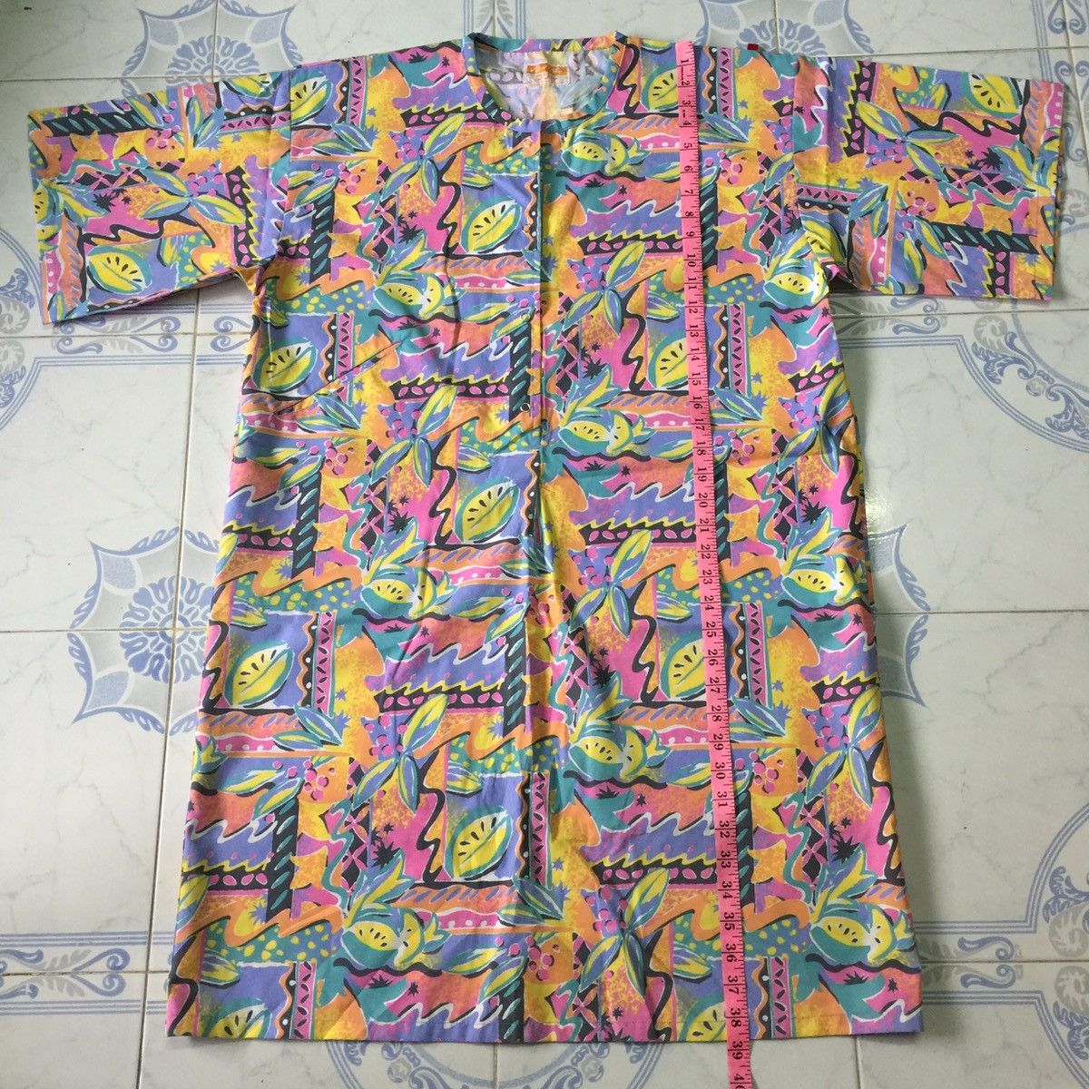 Japanese Brand Colourful half buttons long shirt Size US M / EU 48-50 / 2 - 9 Thumbnail