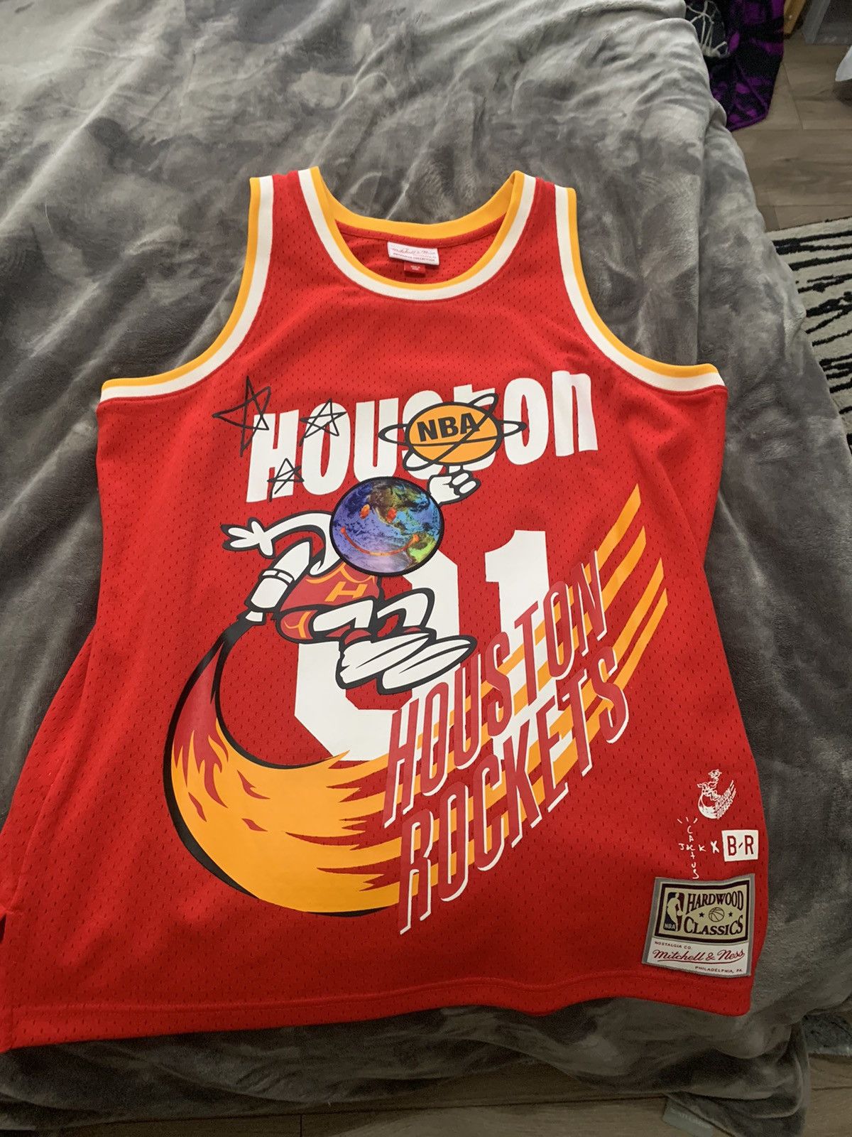 Travis Scott Travis Scott x Mitchell and Ness Cactus Jack Jersey Large Grailed