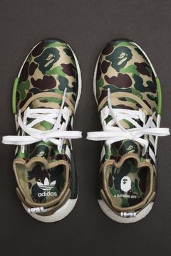 Adidas A Bathing Ape x NMD_R1 'Olive Camo' | Green | Men's Size 8