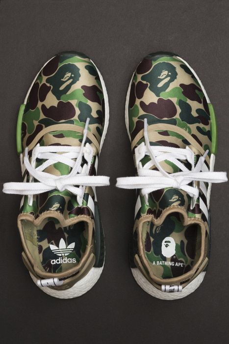 Adidas nmd r1 2024 bape green camo ba7326