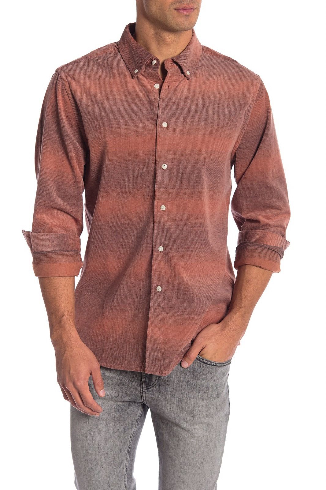 Saturdays NYC Laszlo Corduroy Long Sleeve Shirt Size US M / EU 48-50 / 2 - 2 Thumbnail