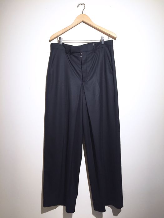 Maison Margiela AW 2013 Wide Leg Navy Wool Trousers Size 50R - 1 Preview