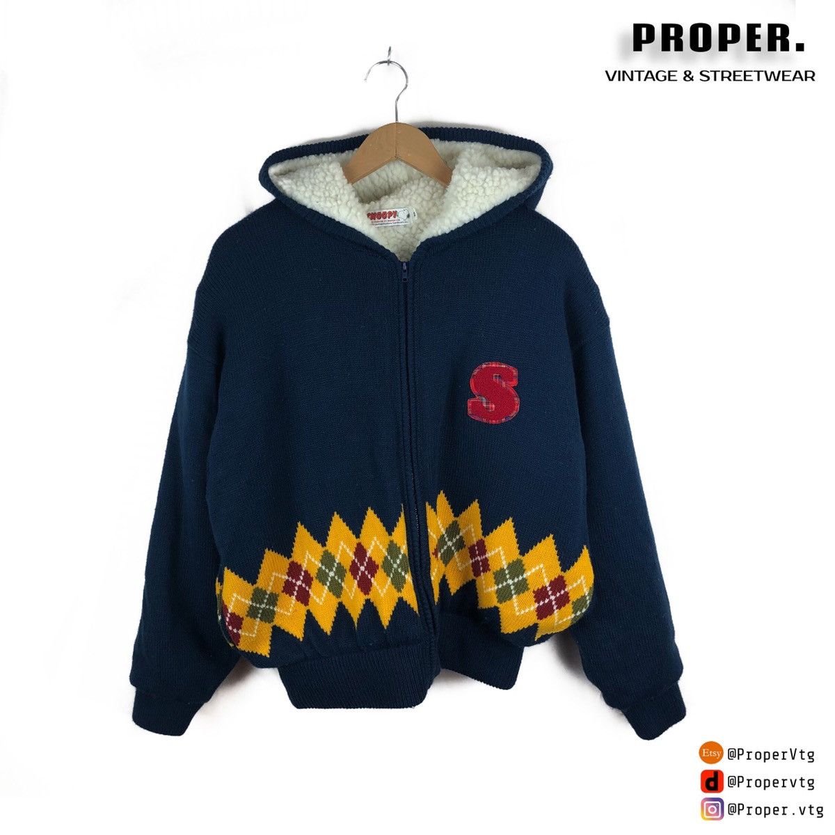 Vintage Vintage Snoopy Sherpa Style Lined Jacket Sweater The Peanuts