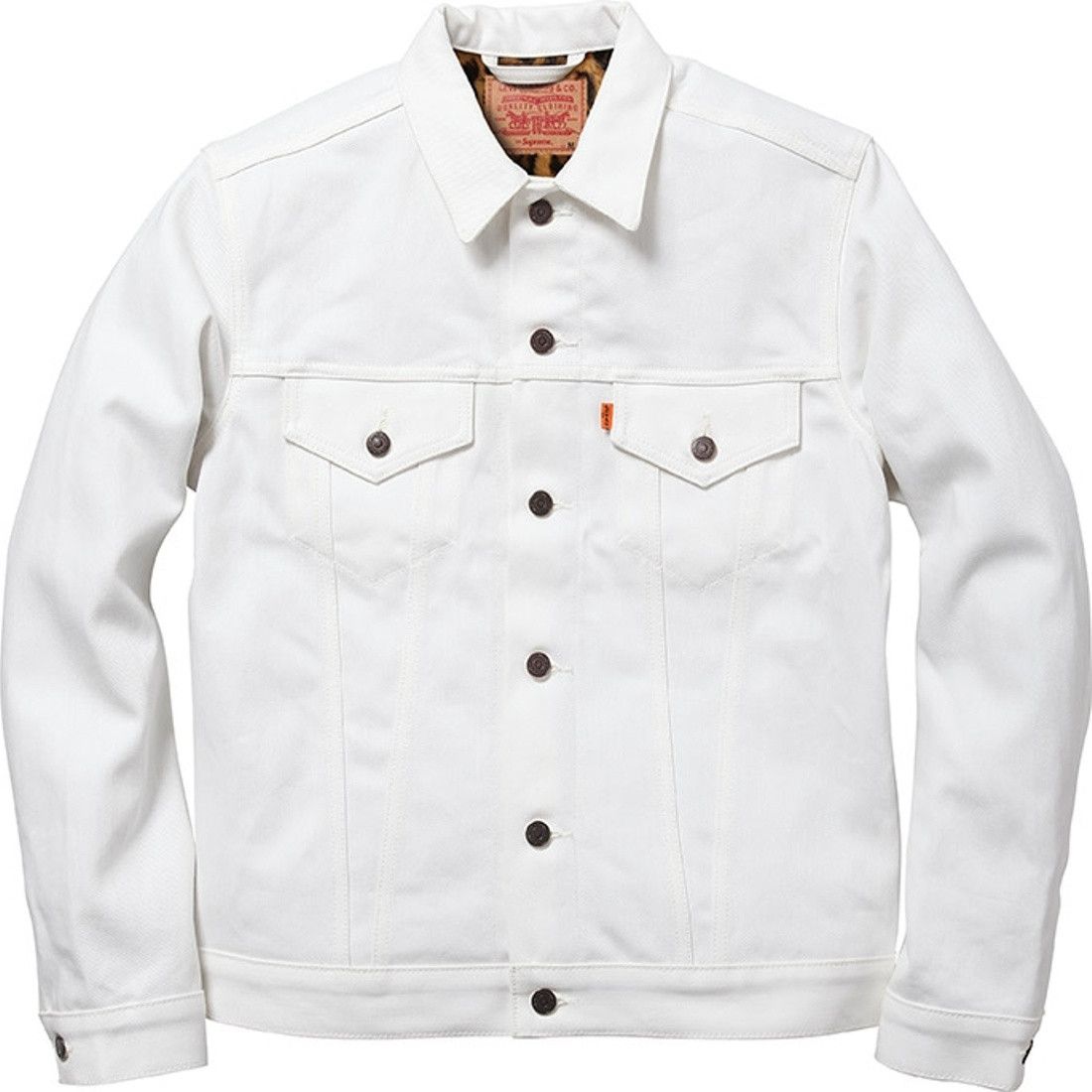 Supreme white denim jacket fashion