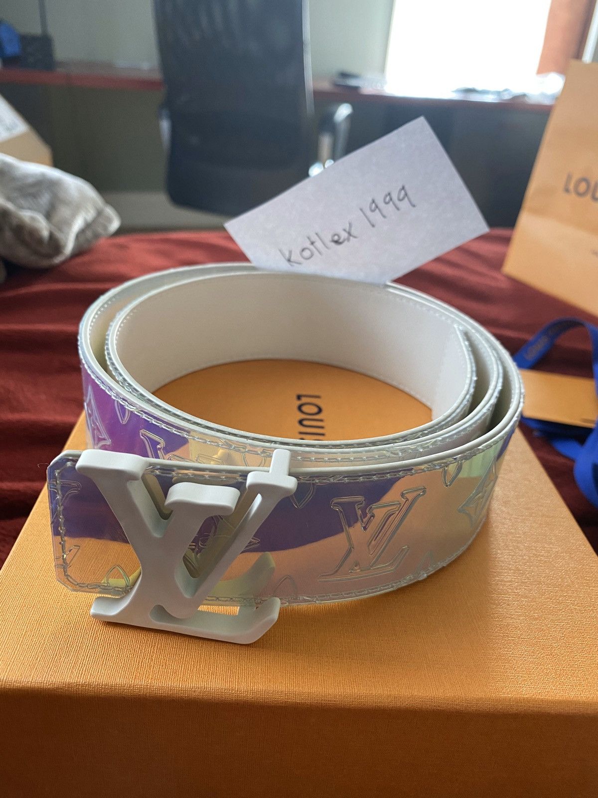 NIB Louis Vuitton Prism Belt, Virgil Abloh S/S '19 – Lux918