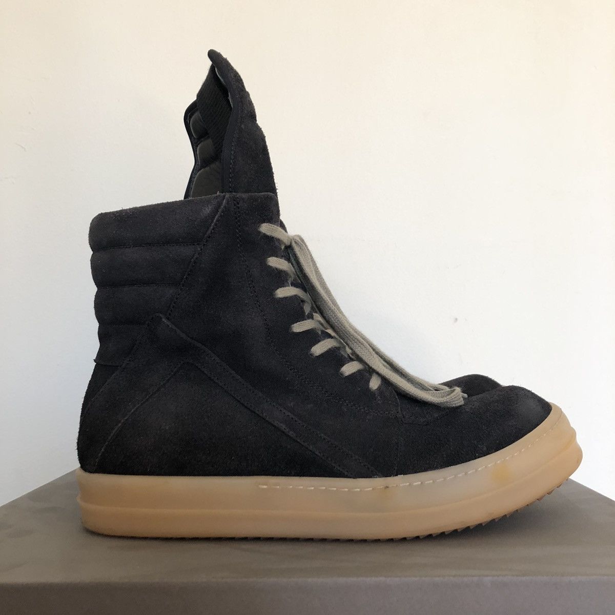Rick Owens Rick Owems Geobasket 18SS Faded Black | Grailed
