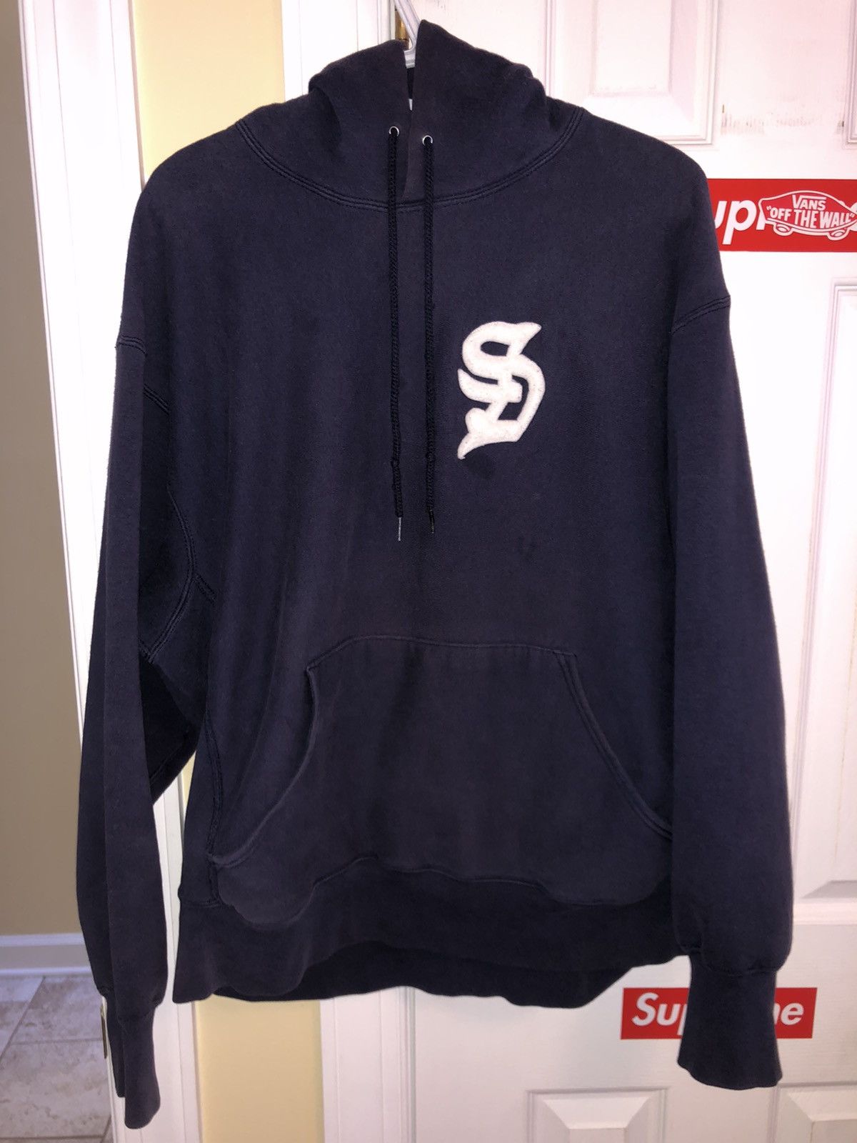 Supreme Vintage 1996 Supreme Gothic S Logo Hoodie | Grailed