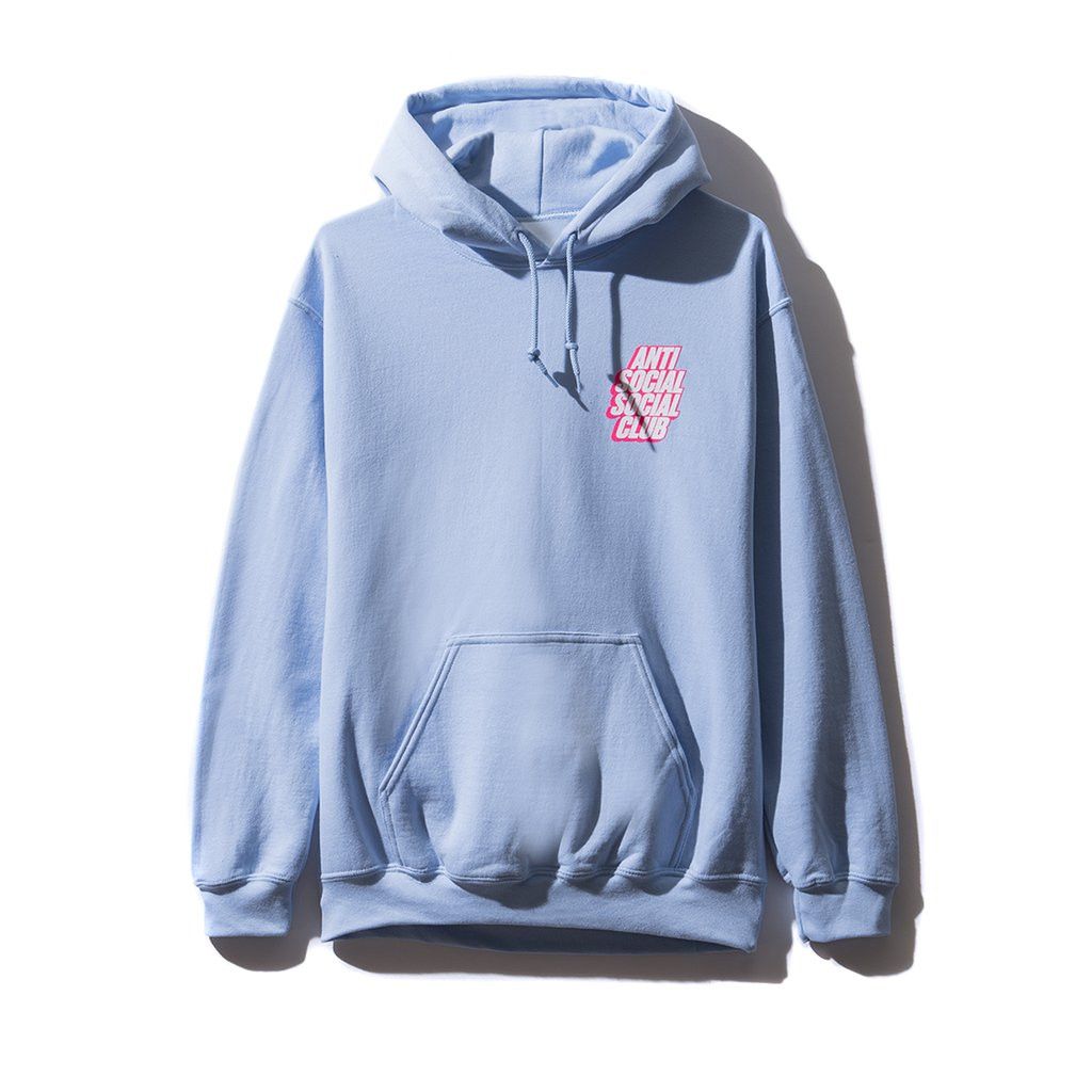 Anti Social Social Club Blocked Logo Blue Hoodie ASSC DS