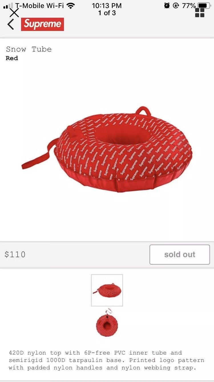 その他 Supreme - supreme snow tube Supreme Snow Tube (FW19) - $110