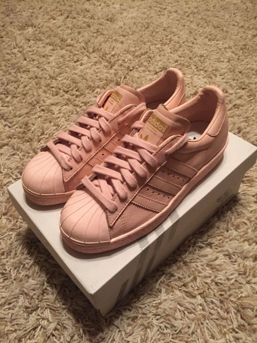 blush pink adidas superstar