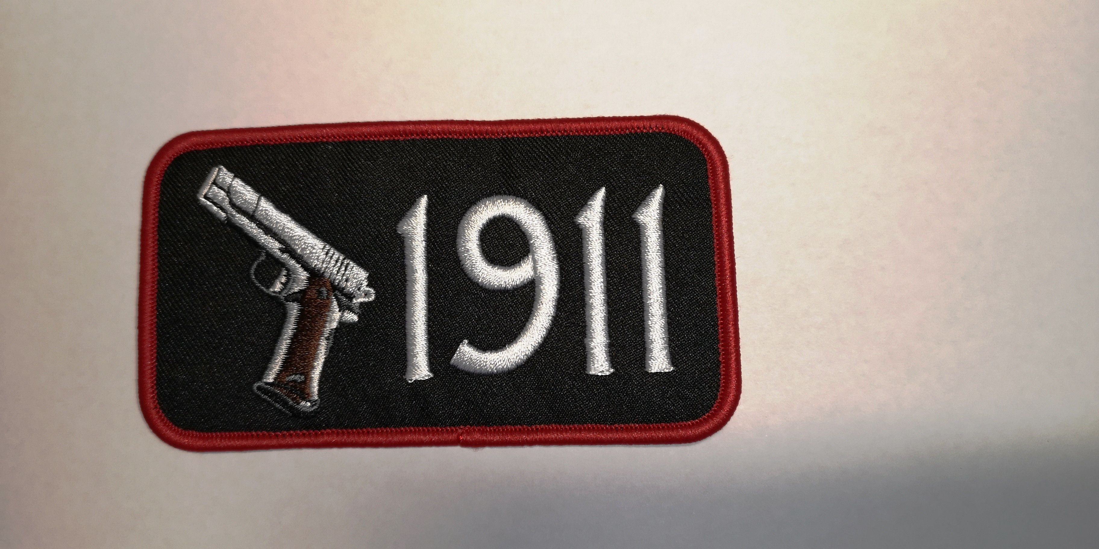 Handmade × Other × Vintage Pistol Gun Emblem Embroidered Iron On Patches Size ONE SIZE - 1 Preview