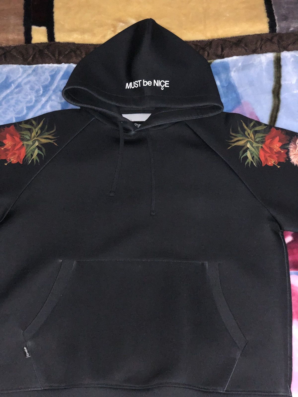 Ripndip bouquet black neoprene hoodie on sale