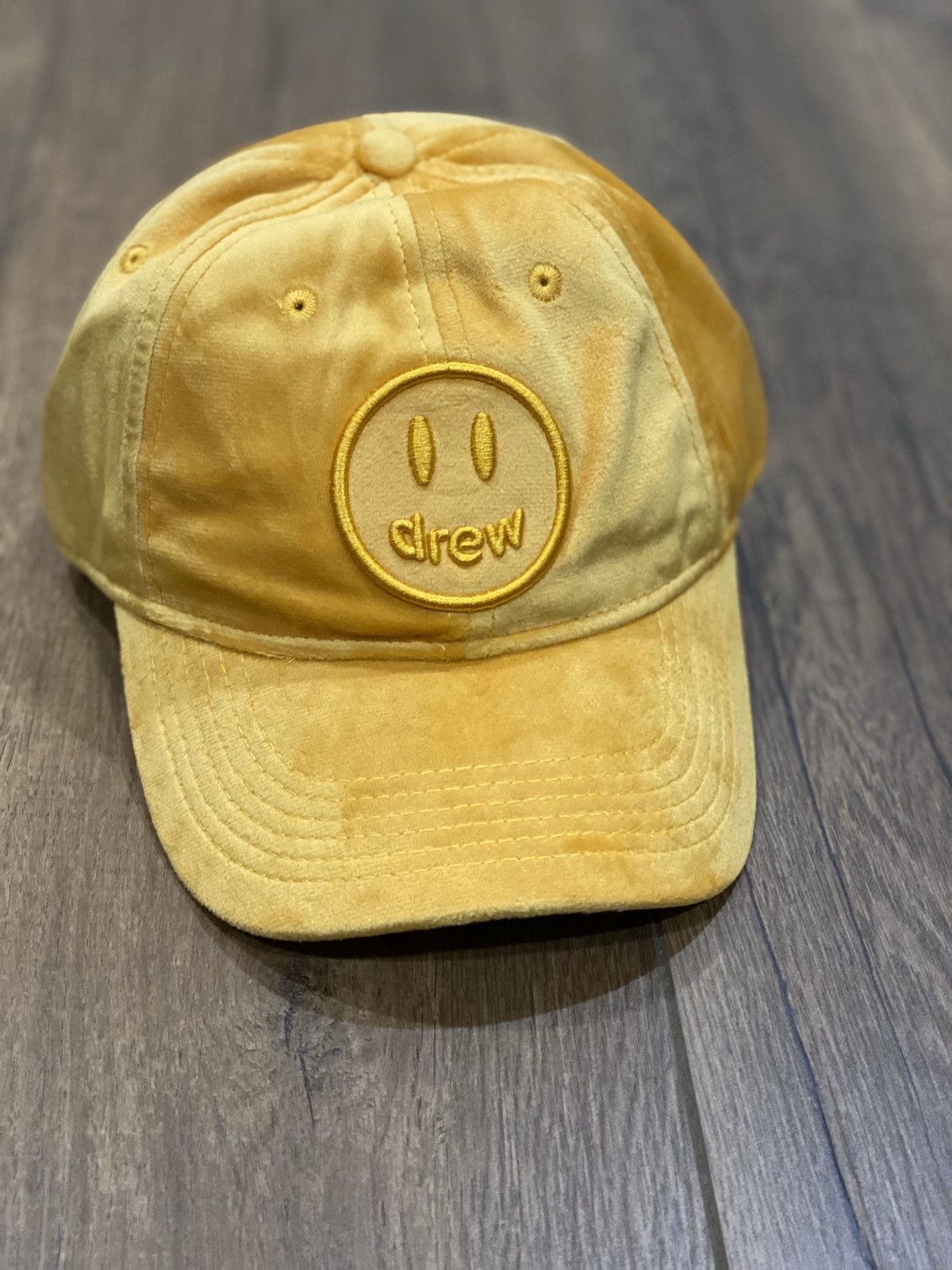 Drew House Justin Bieber Drew House Golden Velour Dad Hat Cap 