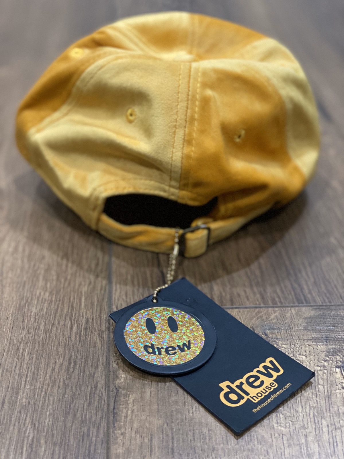 Drew House Justin Bieber Drew House Golden Velour Dad Hat Cap 