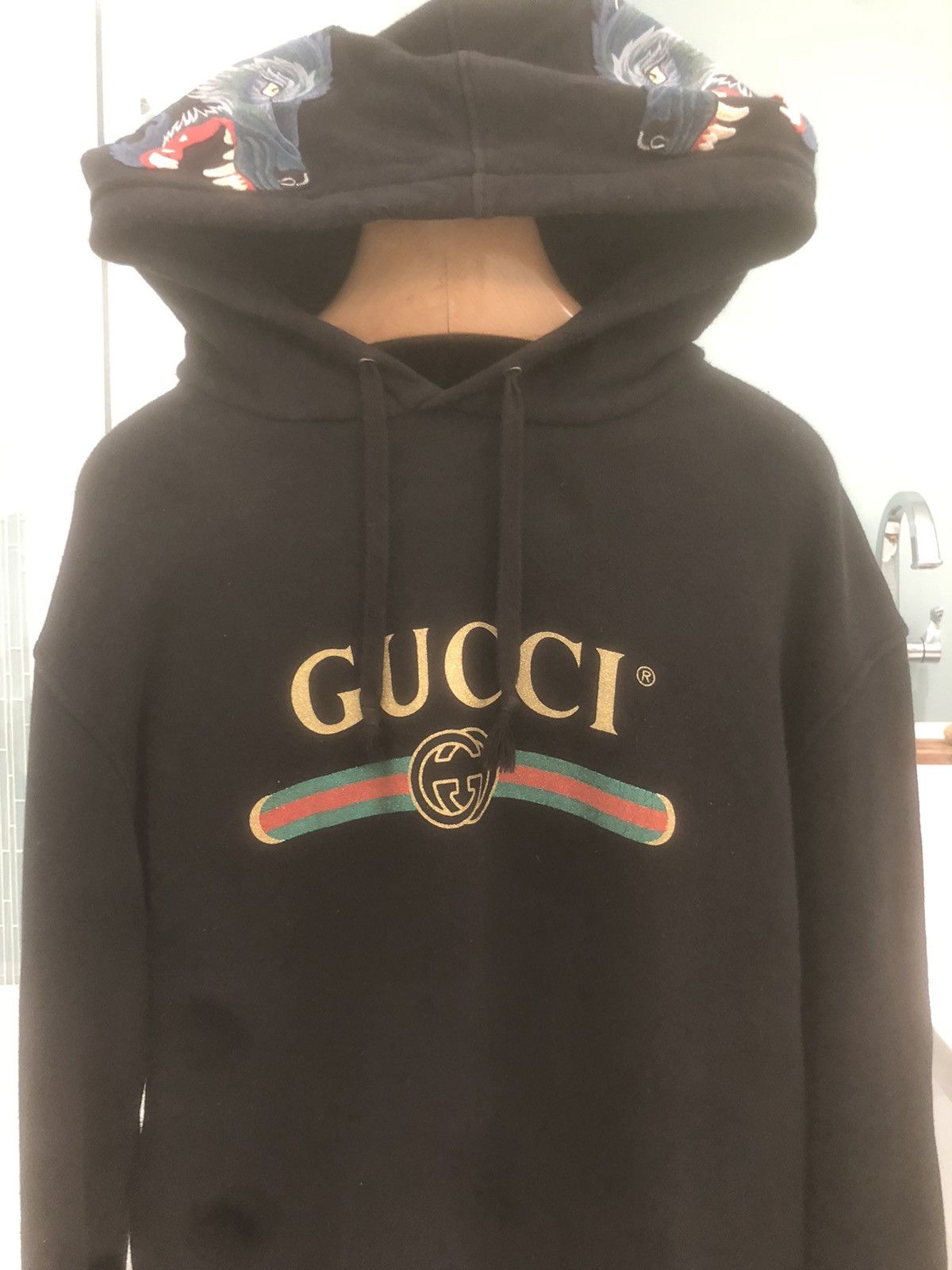 Gucci EXTREMELY RARE Gucci Embroidered Wolf Hoodie Grailed