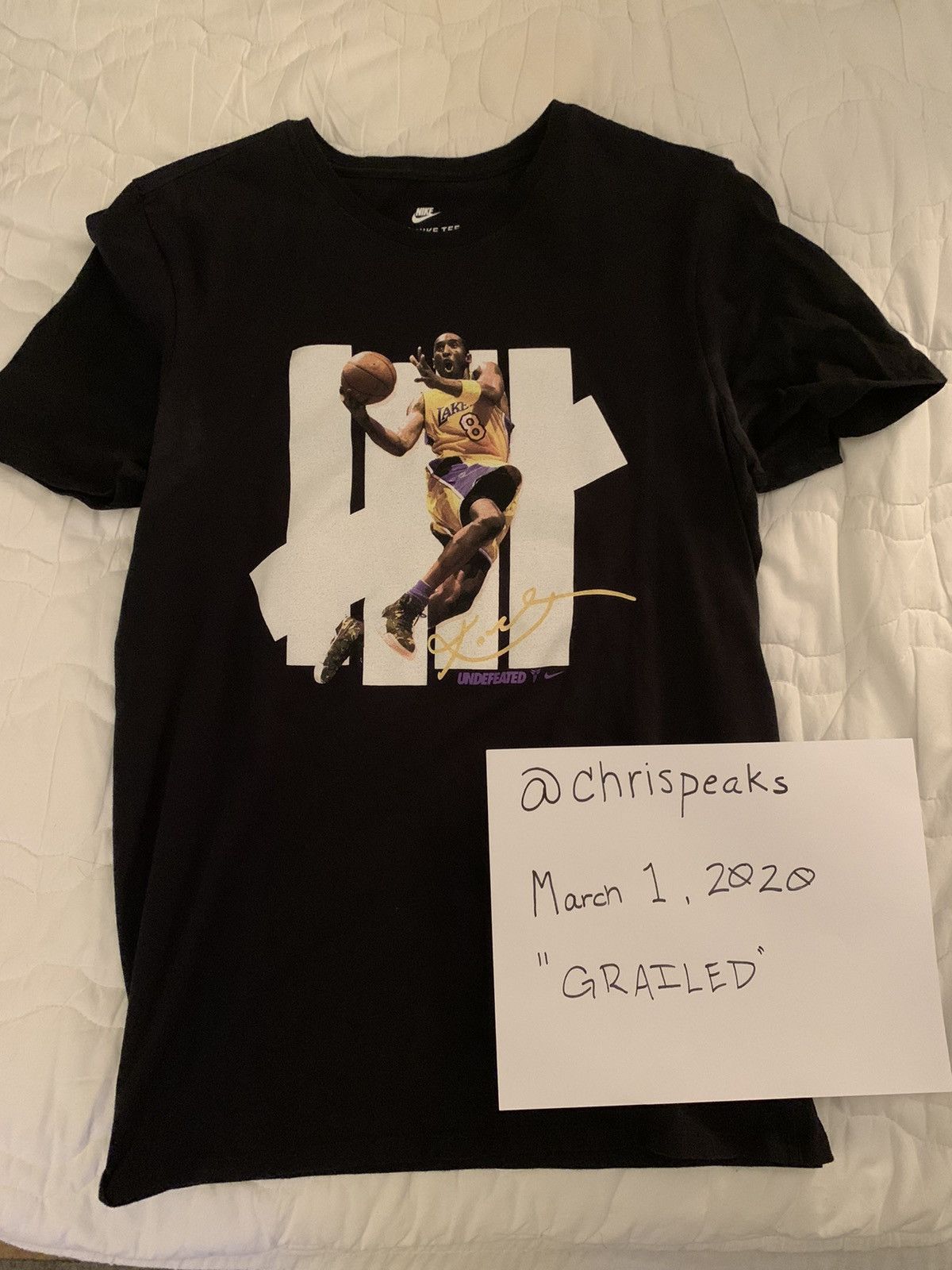 Kobe undefeated clearance shirt