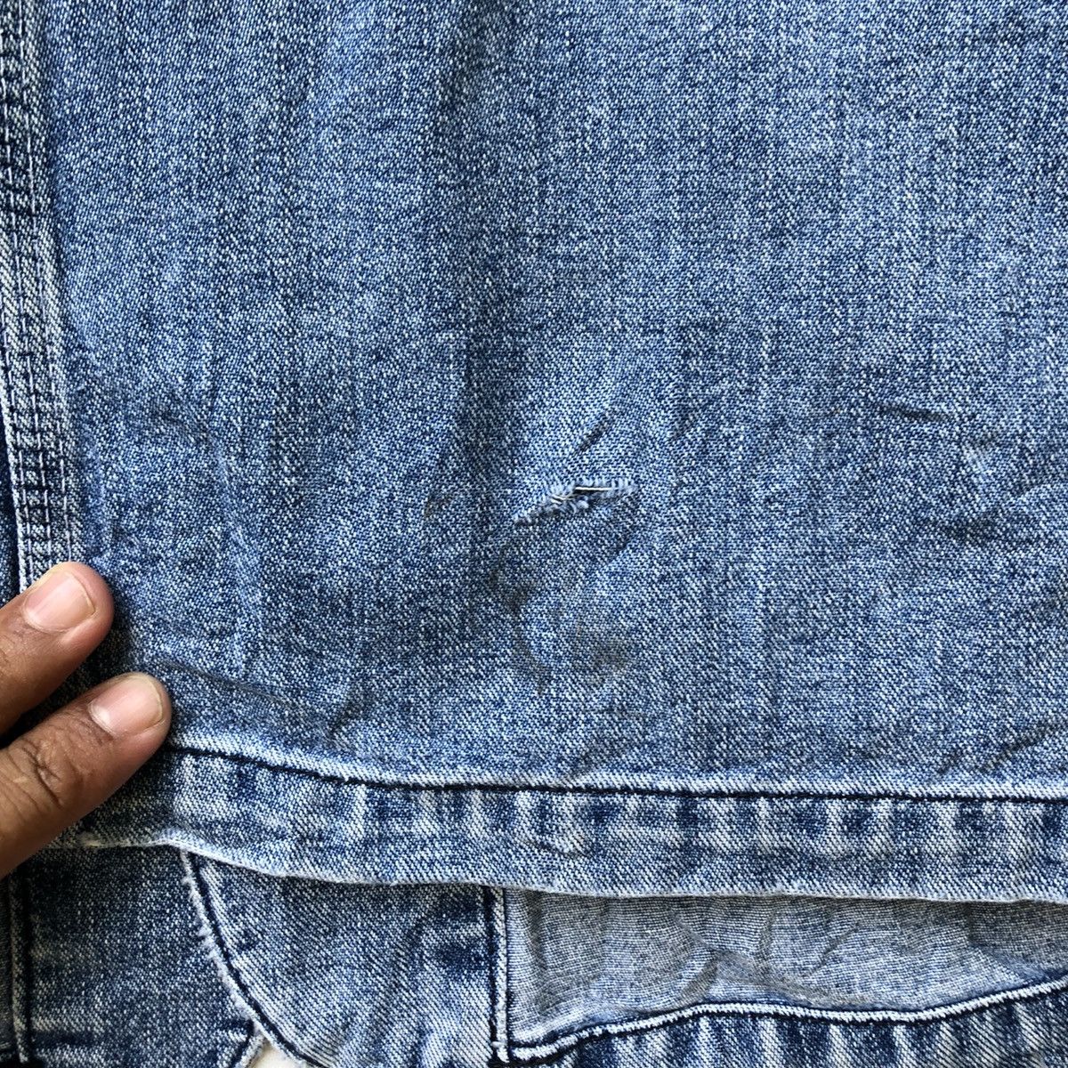 Lee × Vintage Vintage 90s LEE Sanforize Workers Workwear Denim Jacket Size US L / EU 52-54 / 3 - 8 Thumbnail