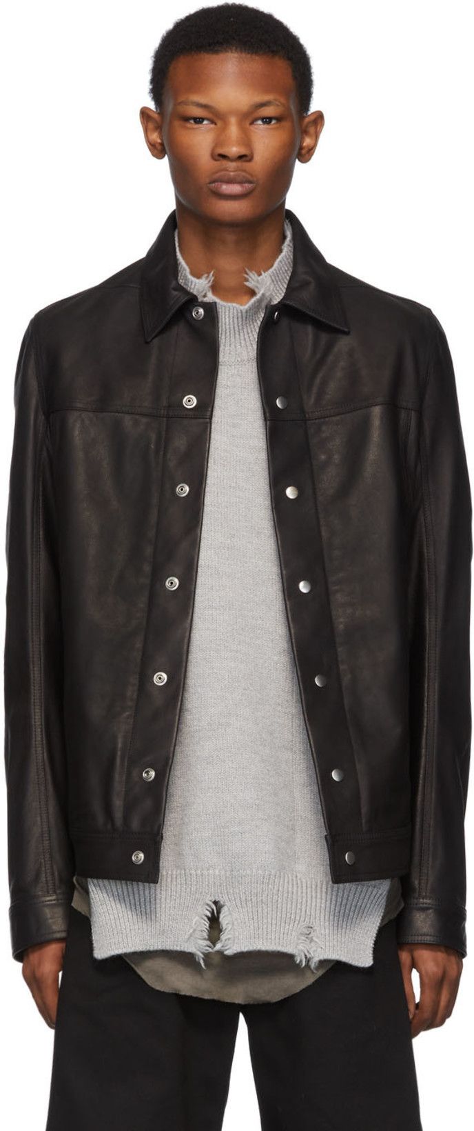 Rick Owens Rick Owens ro 19fw Larry leather jacket | Grailed