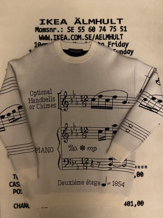 Louis Vuitton Partition Intarsia Music Note Sweater