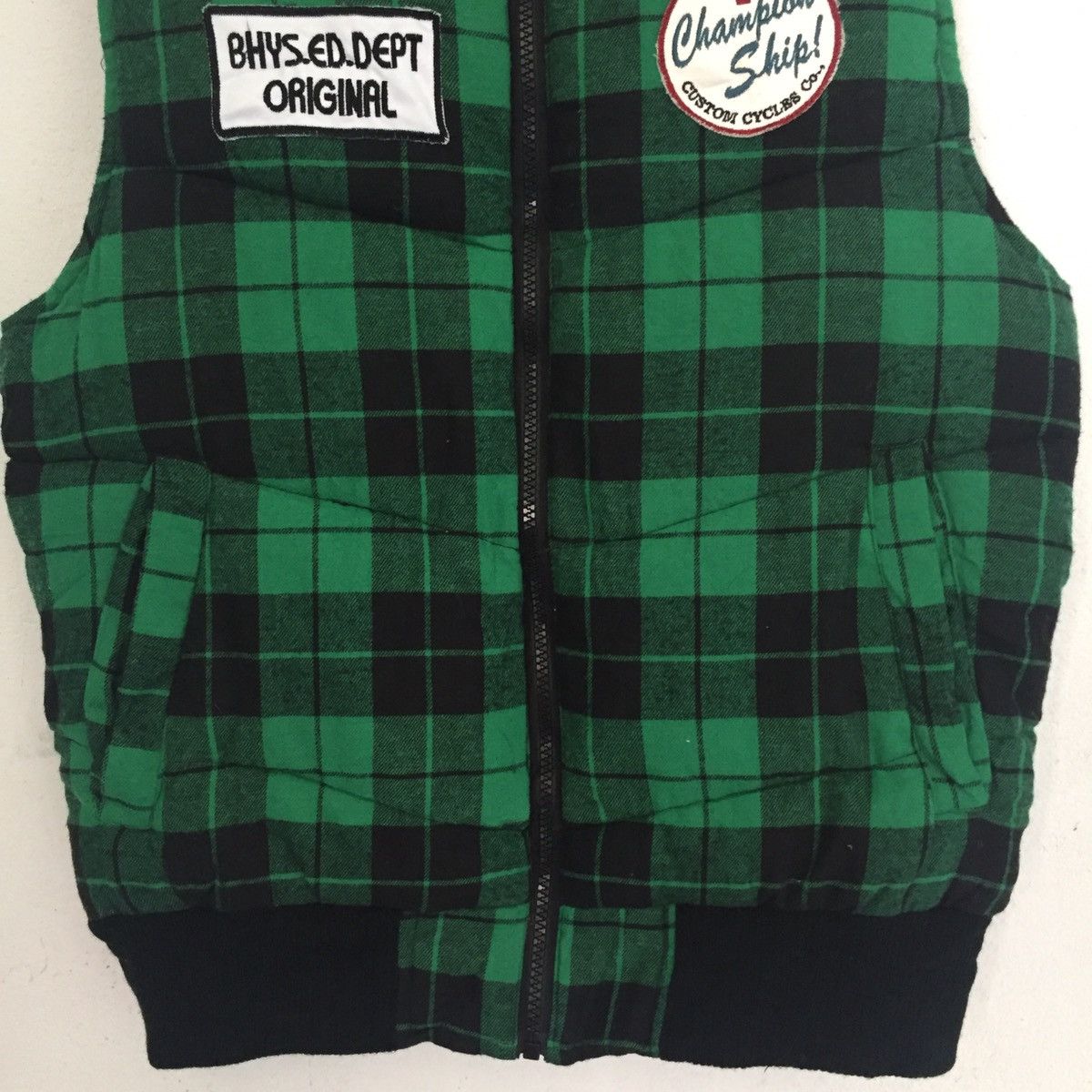 Japanese Brand Checkered Modified Puffer Sleeveless Jacket Vest Size US L / EU 52-54 / 3 - 3 Thumbnail