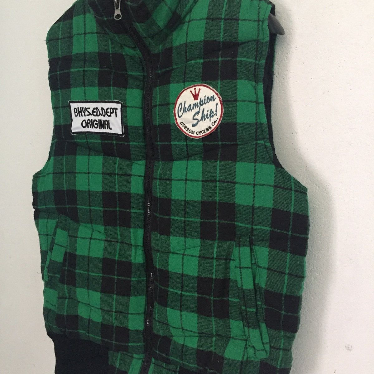 Japanese Brand Checkered Modified Puffer Sleeveless Jacket Vest Size US L / EU 52-54 / 3 - 5 Thumbnail
