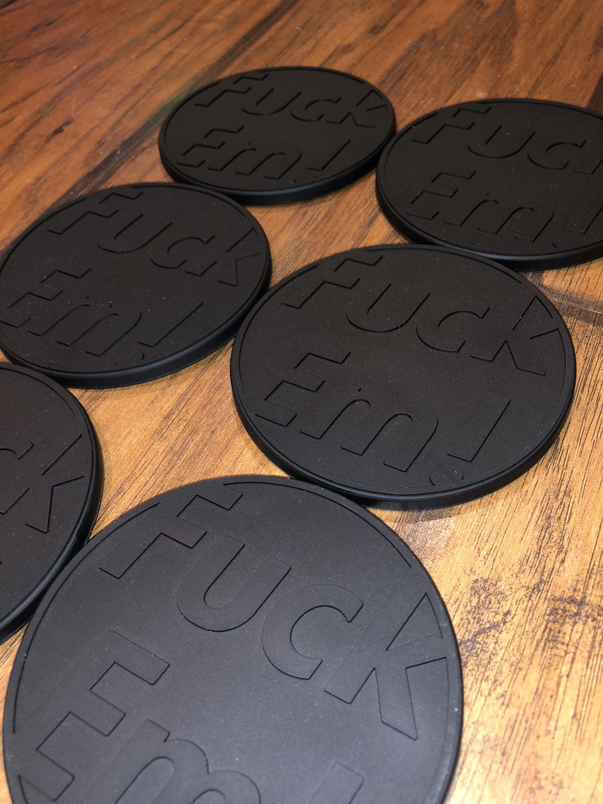 Supreme F**k Em Coasters Set of 3 Authentic Box Logo | eBay