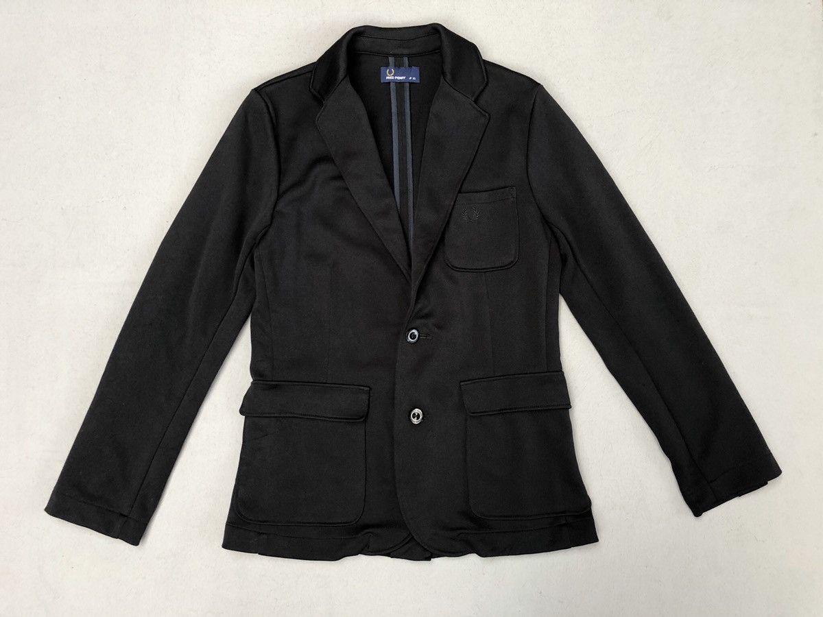 Fred Perry Fred Perry Men Jersey Tailored Plan Blazer Jacket Size 38S - 2 Thumbnail