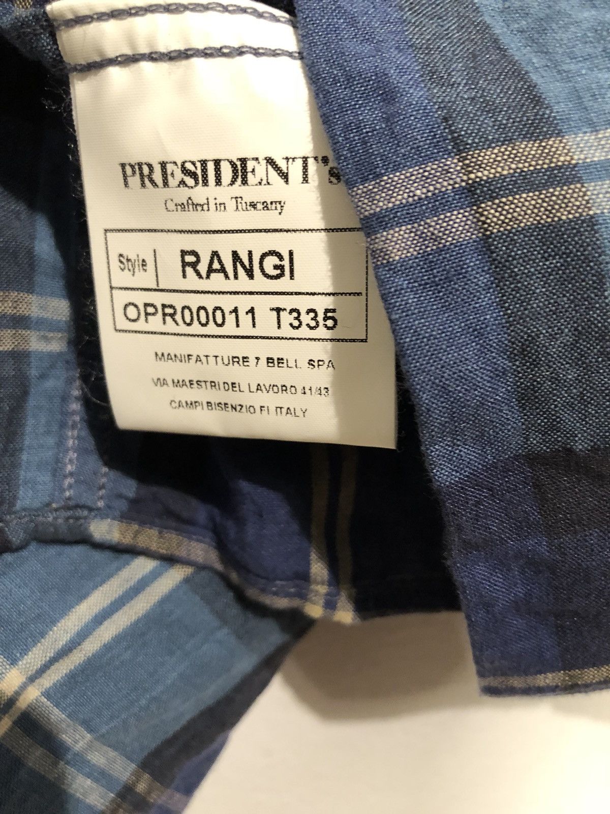 President's Rangi Solbiati Check Shirt Size US L / EU 52-54 / 3 - 4 Thumbnail