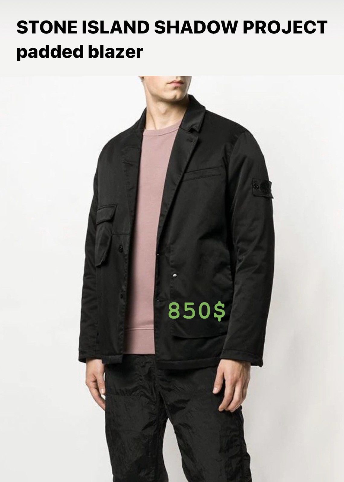 Stone  Shadow Project テーラード 希少 STONE ISLAND ShadowProject BLAZER JACKET