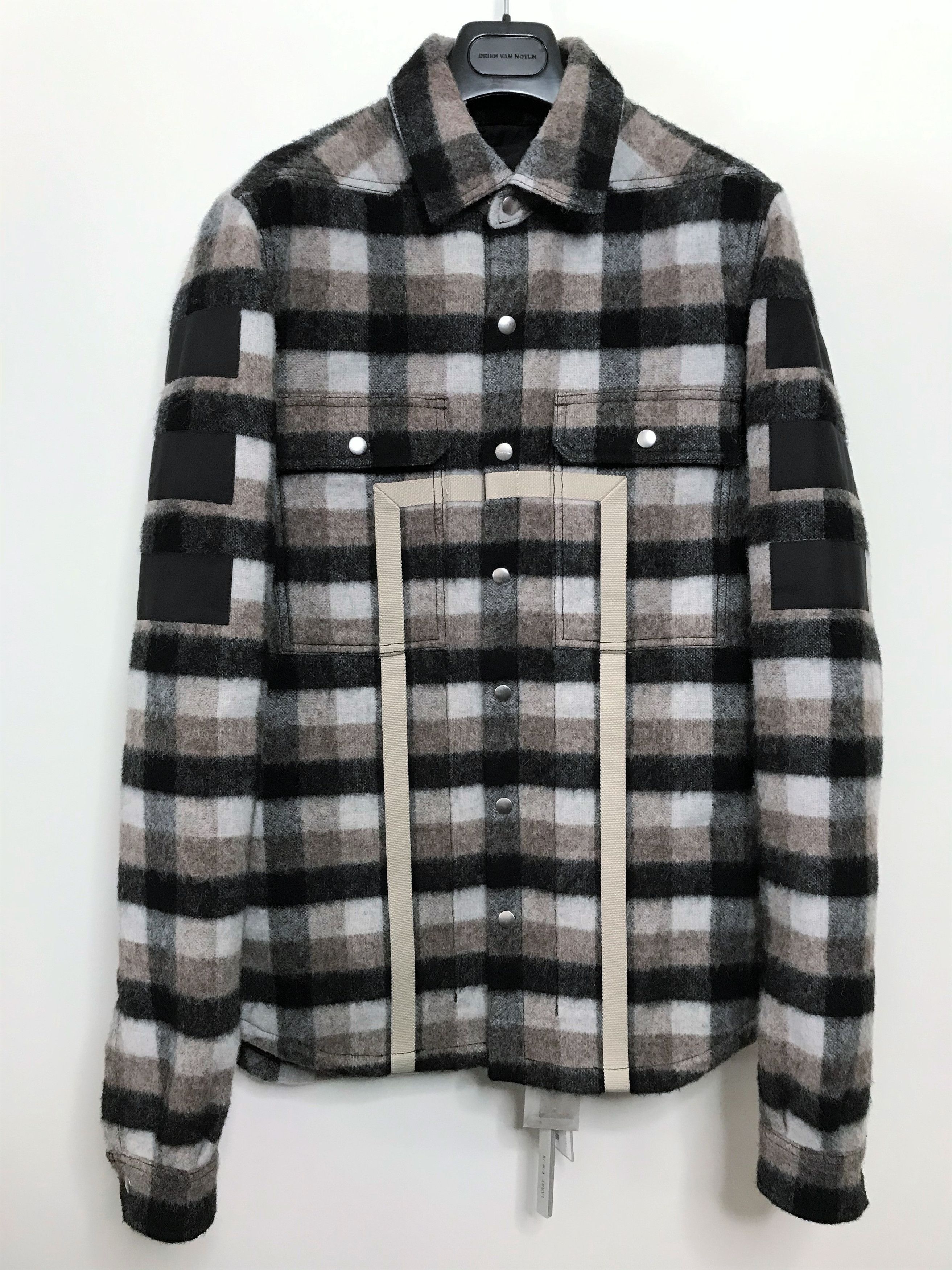 Rick Owens REPOST 6 DAYS! EU46 Plaid Wool Outershirt Jacket FW19  