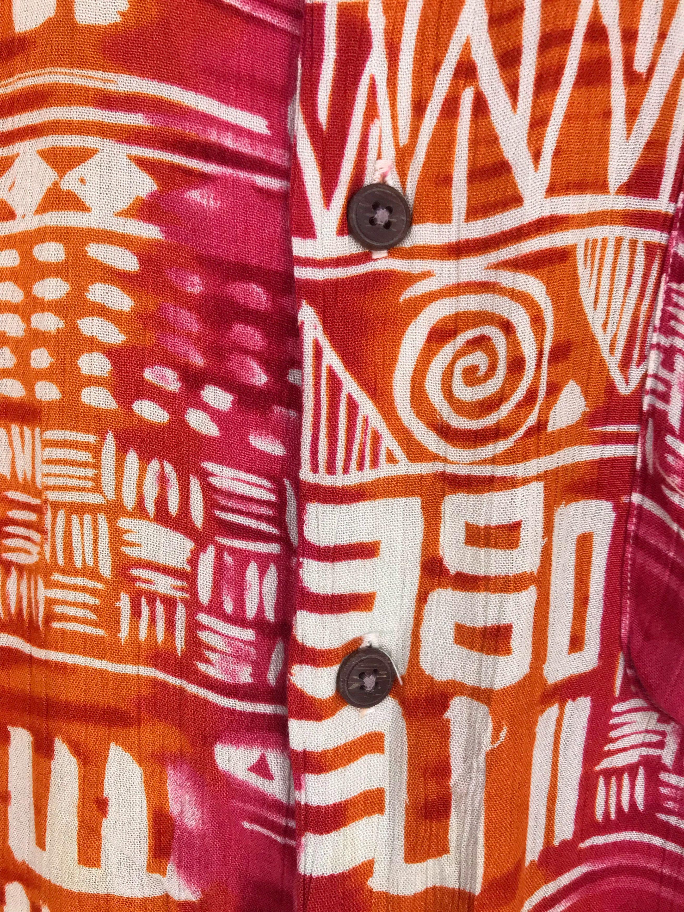 Vintage Vintage Dodgest Geometry Tie Dye Baggy Hawaiian Shirt Size US L / EU 52-54 / 3 - 6 Thumbnail