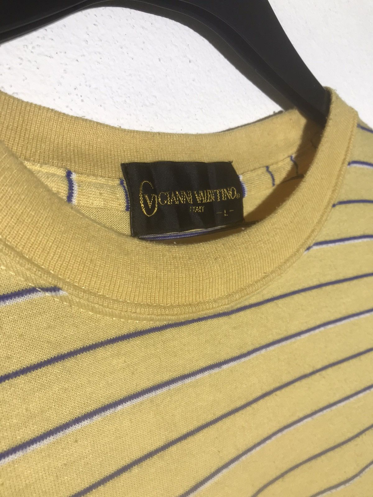 Valentino × Vintage GIANNI VALENTINO POCKET TEE STRIPE SHIRT CASUAL GRUNGE STYLE Size US M / EU 48-50 / 2 - 4 Thumbnail