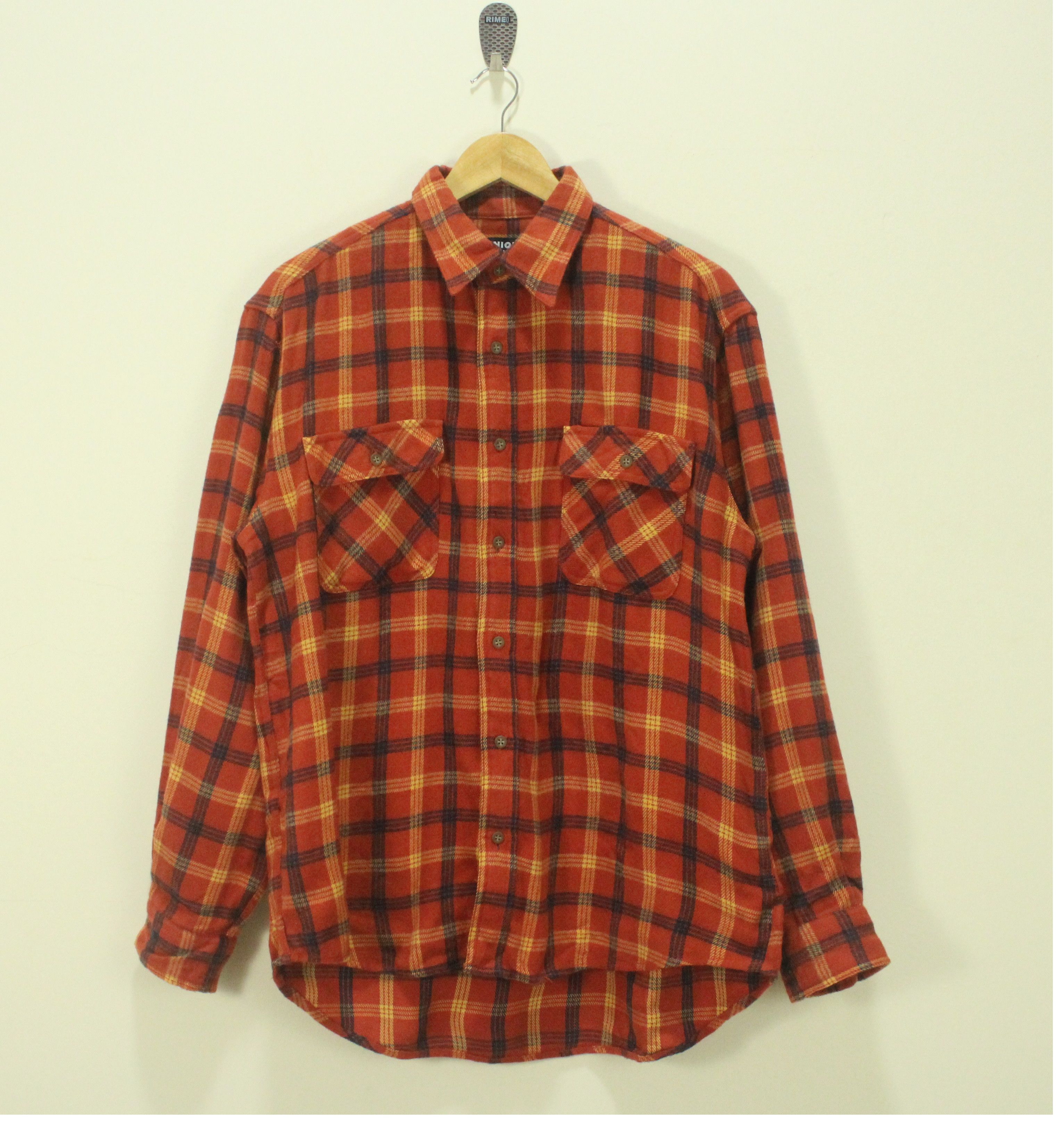 Japanese Brand × Uniqlo UNIQLO Shirt Flannel Plaid Acrylic Grunge Kurt Cobain Size US L / EU 52-54 / 3 - 1 Thumbnail