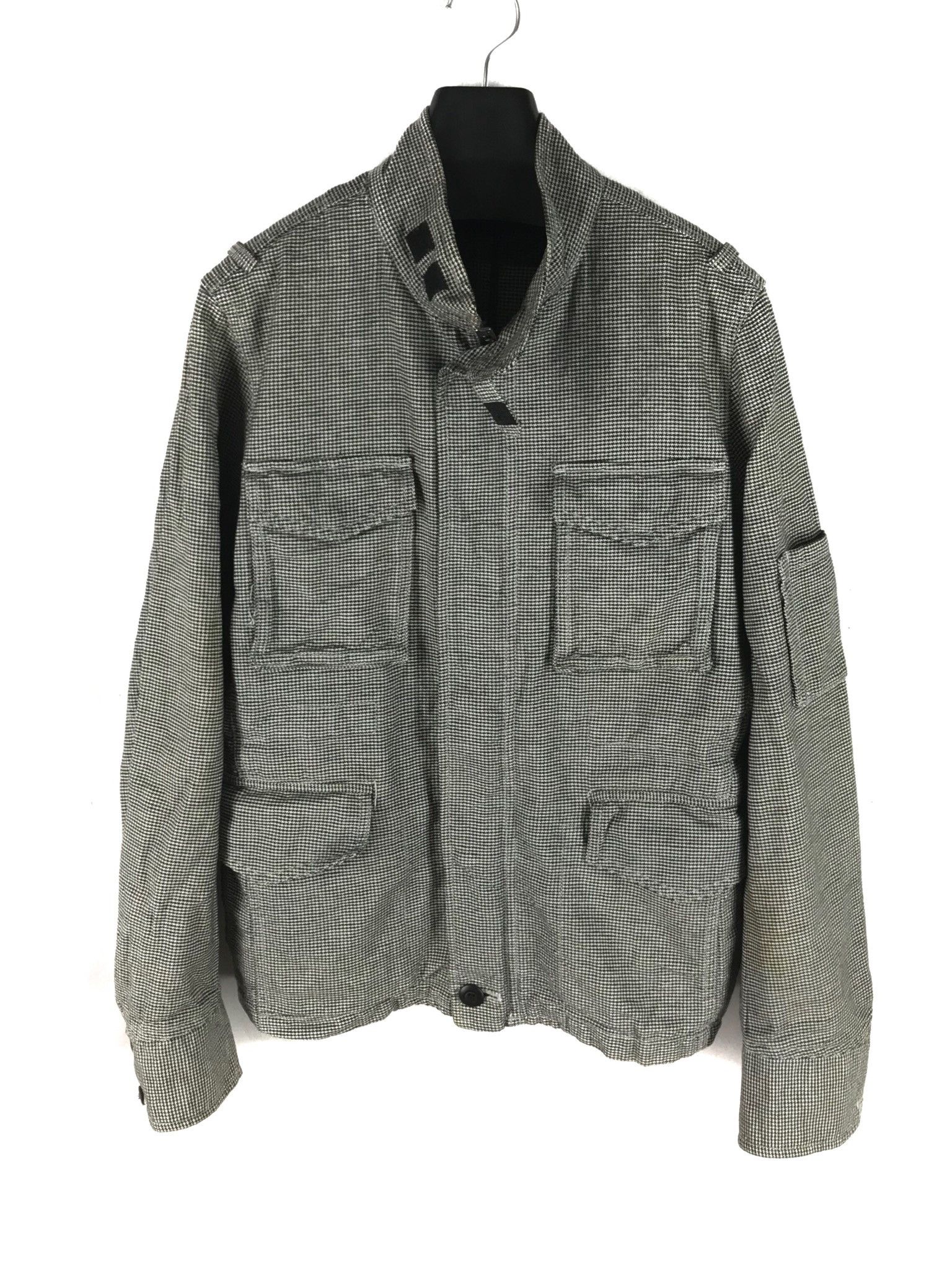 Last Call☎️TAKEO KIKUCHI HOUNDSTOOTH TACTICAL MILITARY JACKET Menswear