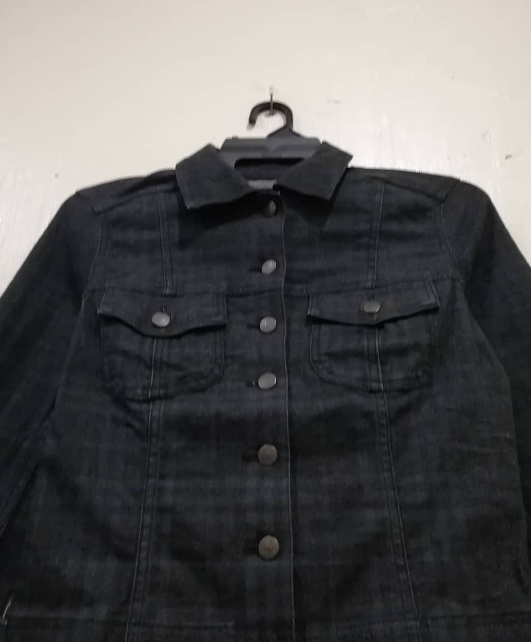 Burberry × Vintage Burberry Black Grey Nova Check Denim Jacket Size S / US 4 / IT 40 - 3 Thumbnail