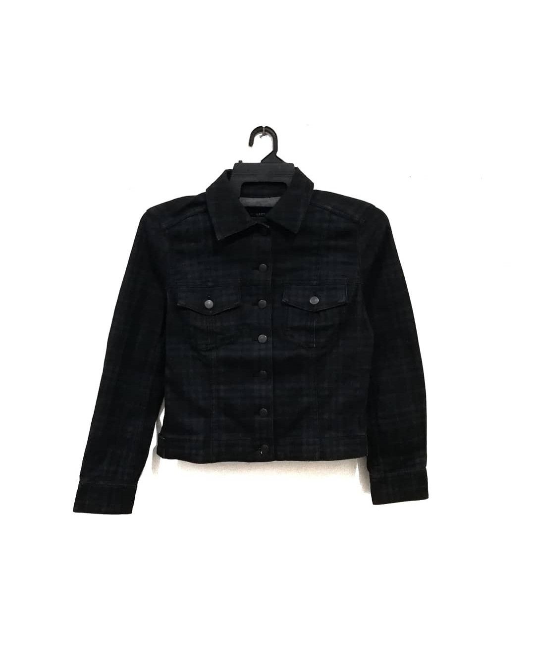 Burberry × Vintage Burberry Black Grey Nova Check Denim Jacket Size S / US 4 / IT 40 - 1 Thumbnail