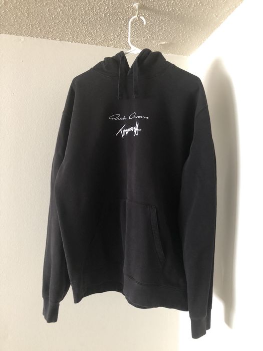 Rick Owens Rick Owens Signature Black Hoodie x Tommy Cash | Grailed