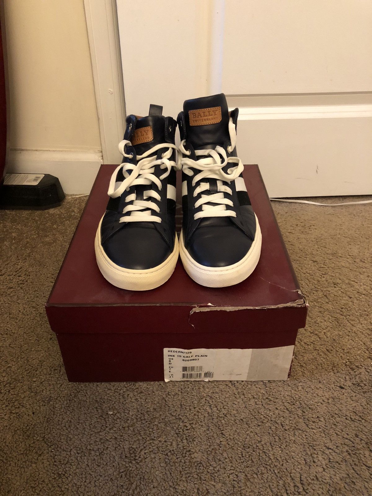 Bally Bally hedern leather mid-top sneaker Size US 8 / EU 41 - 1 Thumbnail