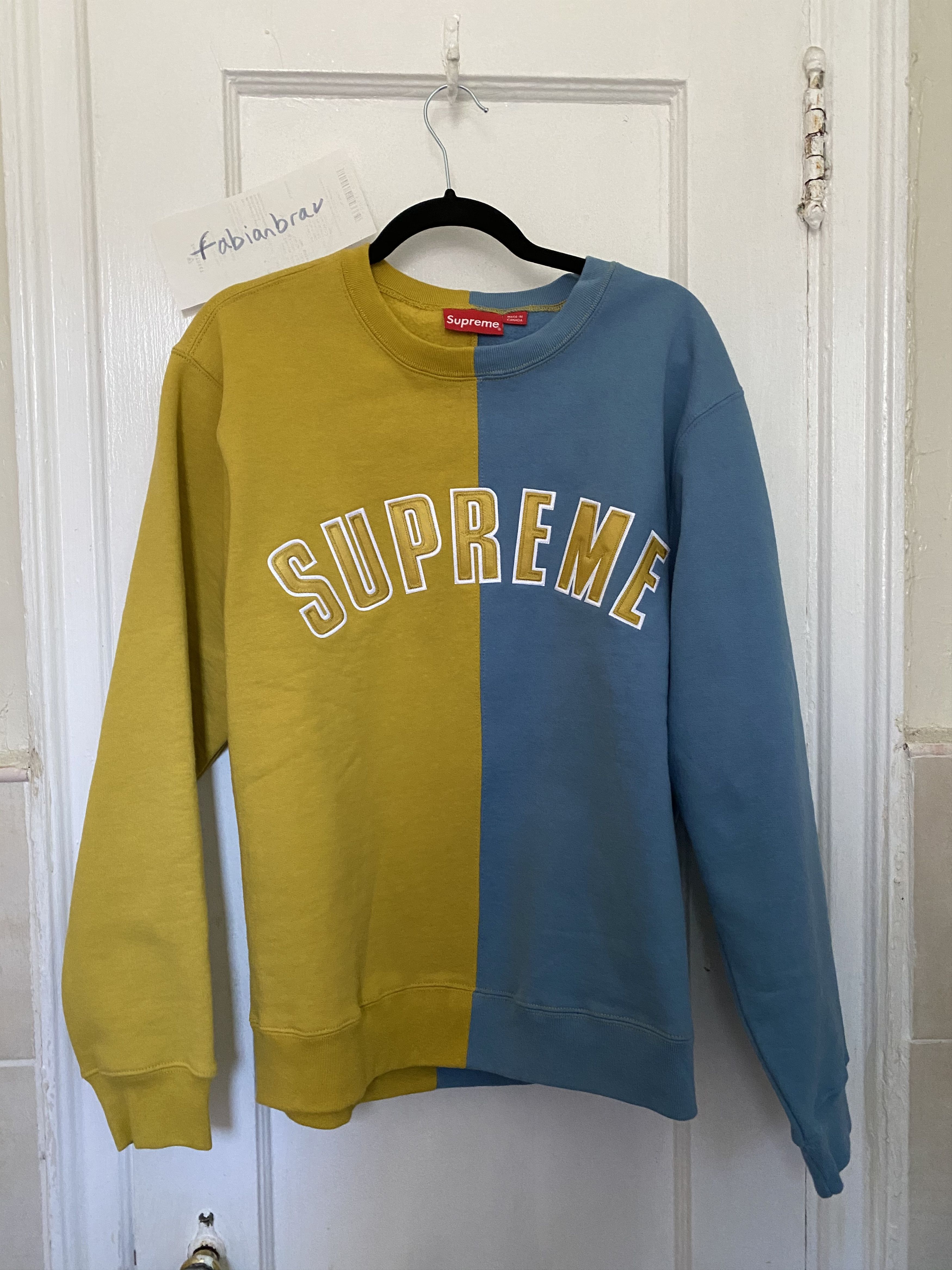 supreme split crewneck sweatshirt 【公式通販】