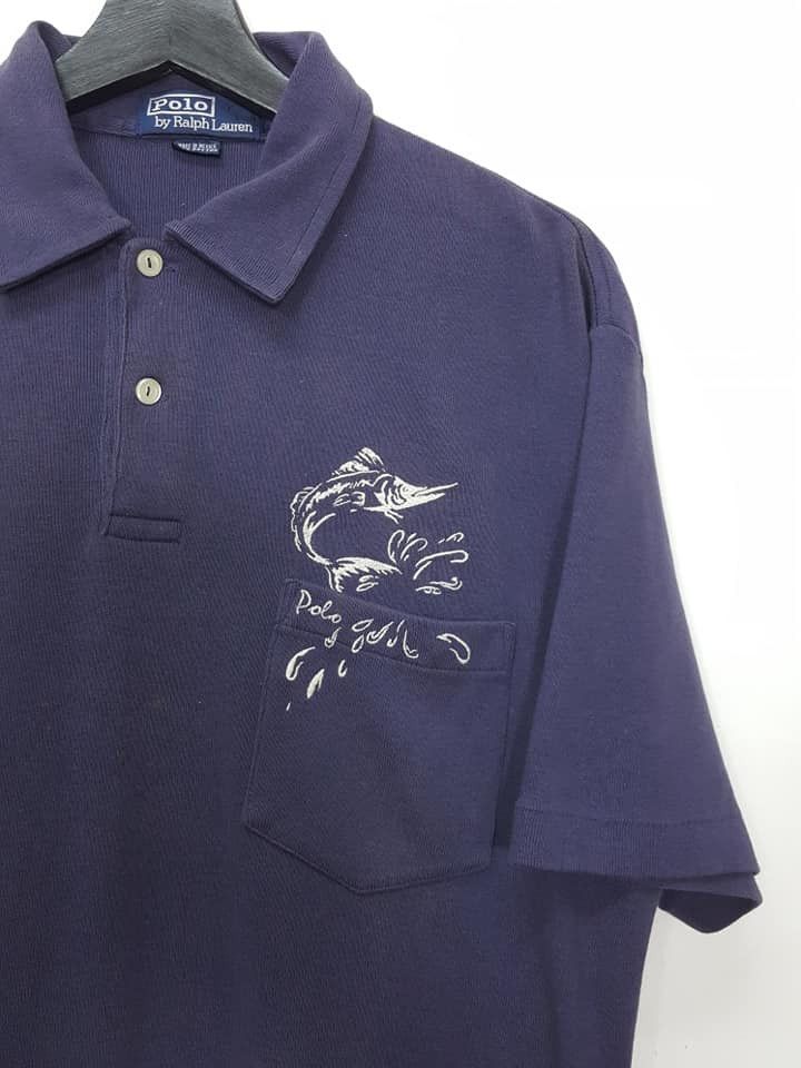 Polo Ralph Lauren × Ralph Lauren × Vintage Vtg. Polo Ralph Lauren Sailfish Swordfish Embroidery Shirt Size US M / EU 48-50 / 2 - 8 Thumbnail