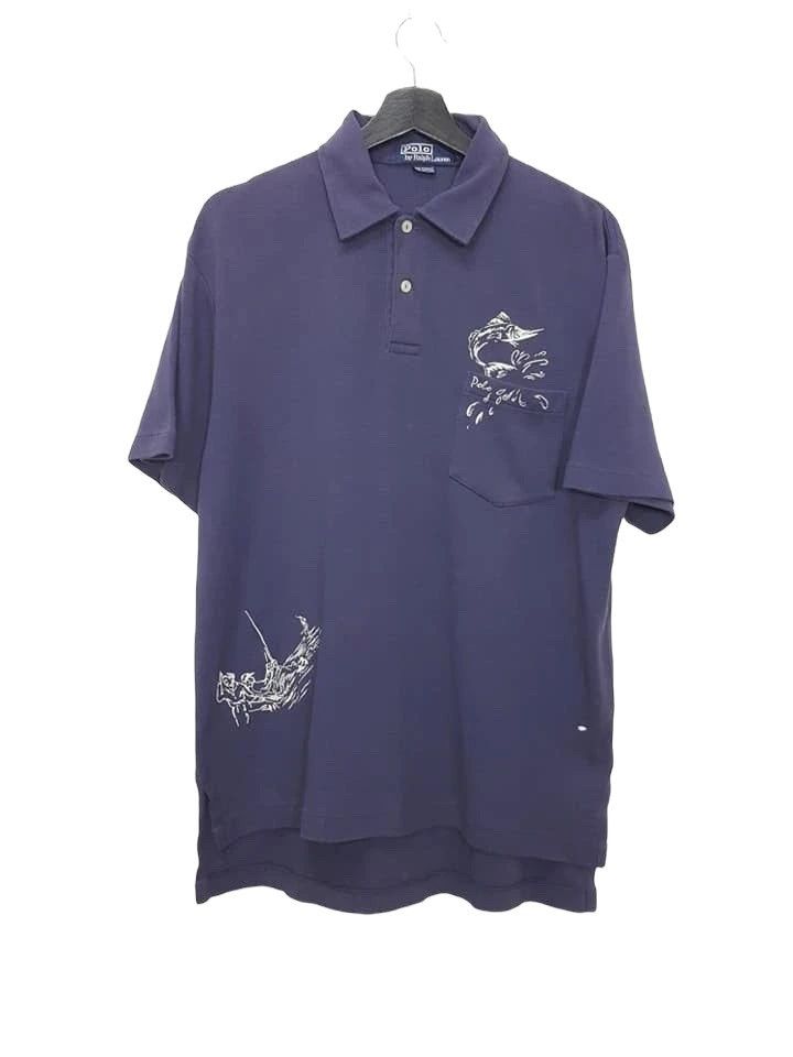 Polo Ralph Lauren × Ralph Lauren × Vintage Vtg. Polo Ralph Lauren Sailfish Swordfish Embroidery Shirt Size US M / EU 48-50 / 2 - 1 Thumbnail