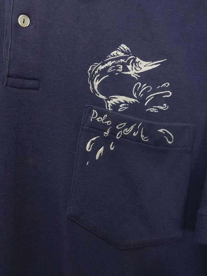 Polo Ralph Lauren × Ralph Lauren × Vintage Vtg. Polo Ralph Lauren Sailfish Swordfish Embroidery Shirt Size US M / EU 48-50 / 2 - 5 Thumbnail