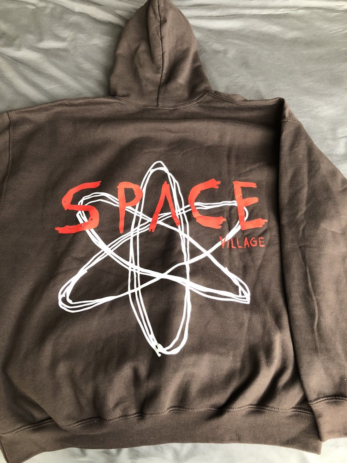 Travis Scott Space Village x Travis Scott “Give Me Space” Hoodie Brown |  Grailed