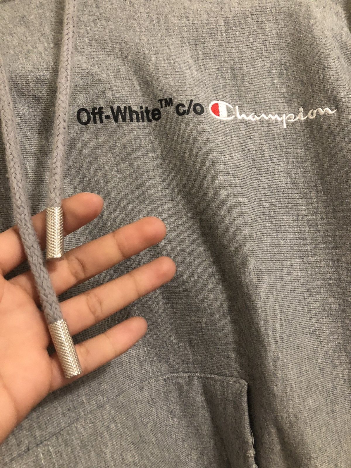 Champion × Off-White Off-white gray hoodie Size US S / EU 44-46 / 1 - 3 Thumbnail