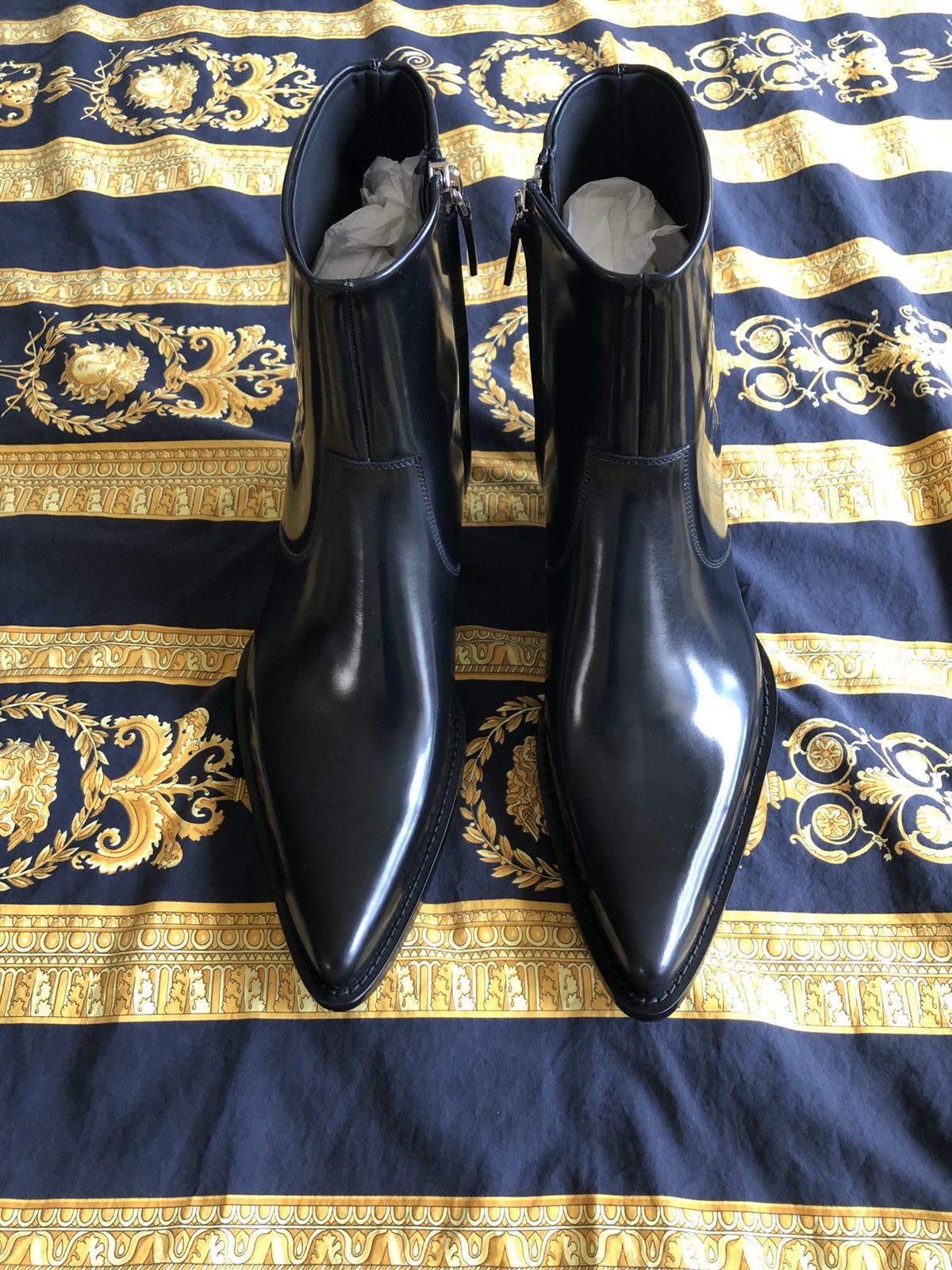Calvin Klein 205W39NYC Black Tex C Spazzolato Leather Boot Size US 13 / EU 46 - 3 Thumbnail