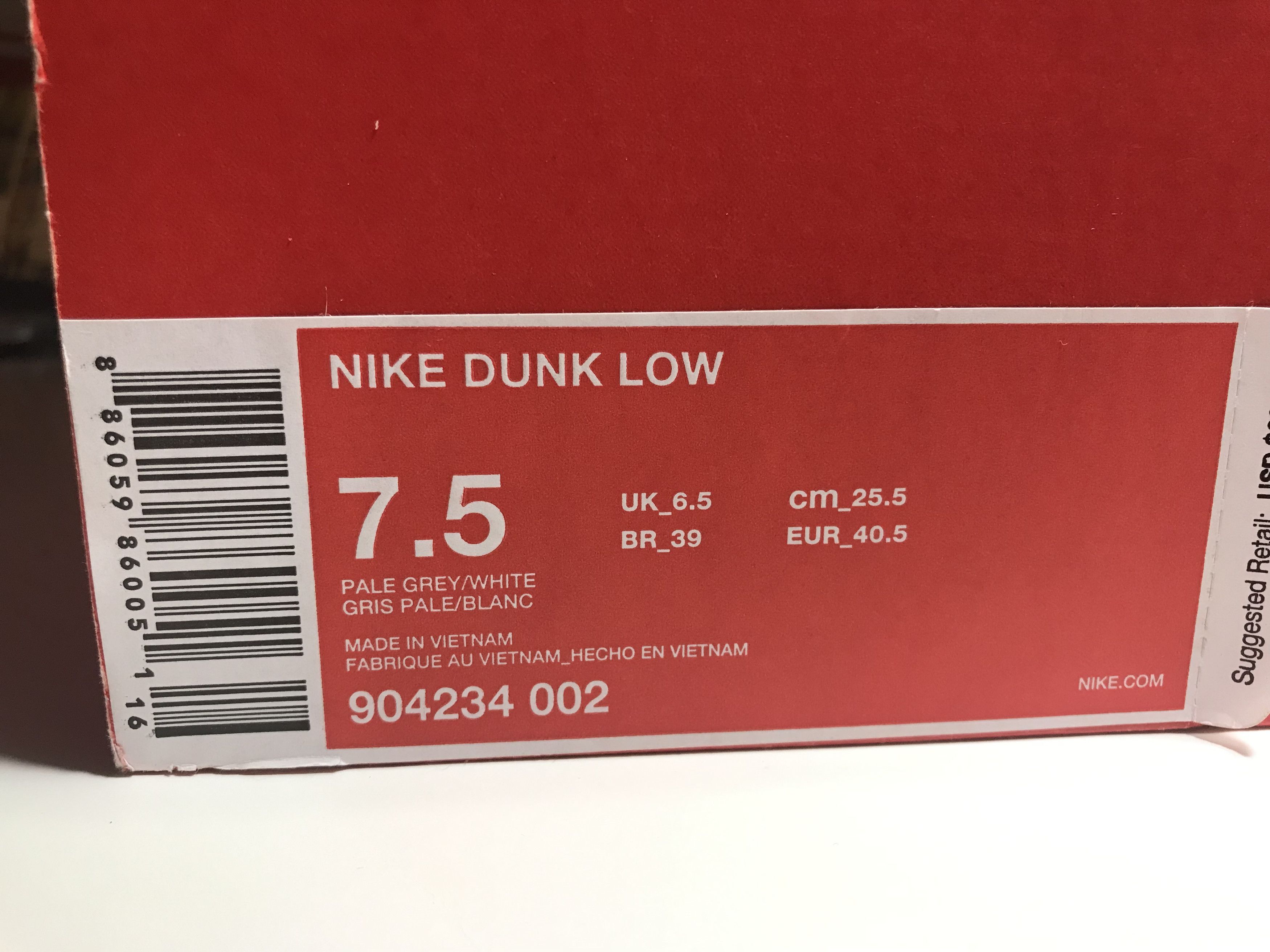 Nike Nike SB Dunk Low Pale Grey Size US 7.5 / EU 40-41 - 8 Thumbnail