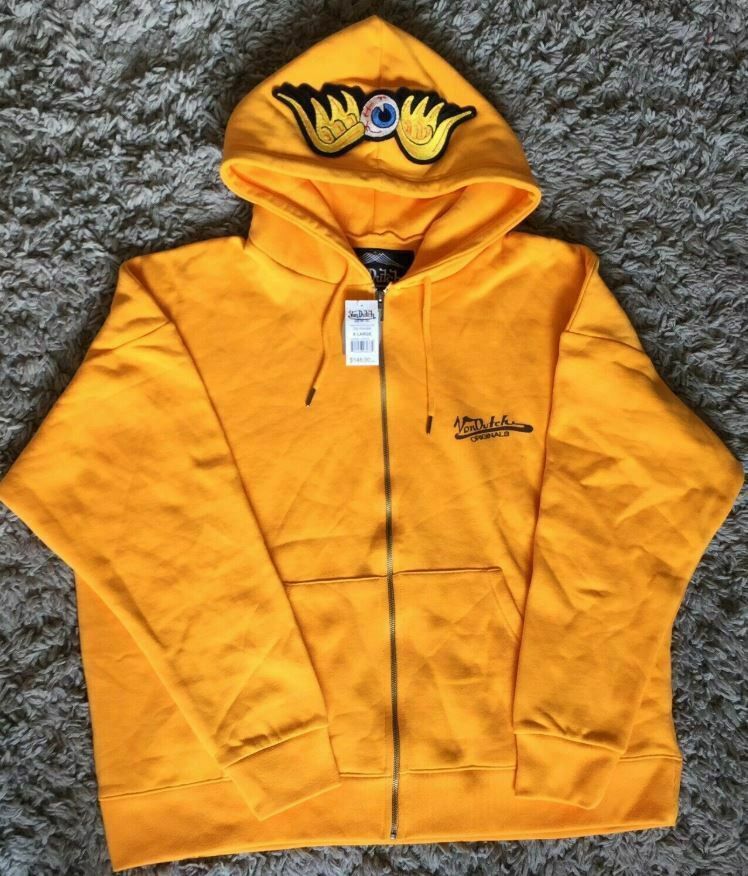 Yellow Von Dutch outlets Eye Hoodie XL